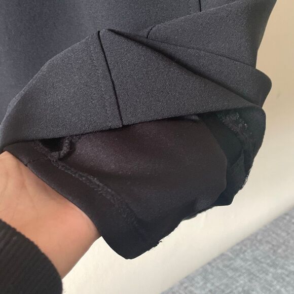 Nordstrom Maggy London classy sheer illusion bodycon black midi dress size 8 - Picture 5 of 16